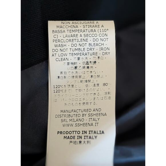 NWT Ssheena Black Blazer IT 40 US Small Flared Cuff Button Front Luxury Italian - Picture 6 of 6